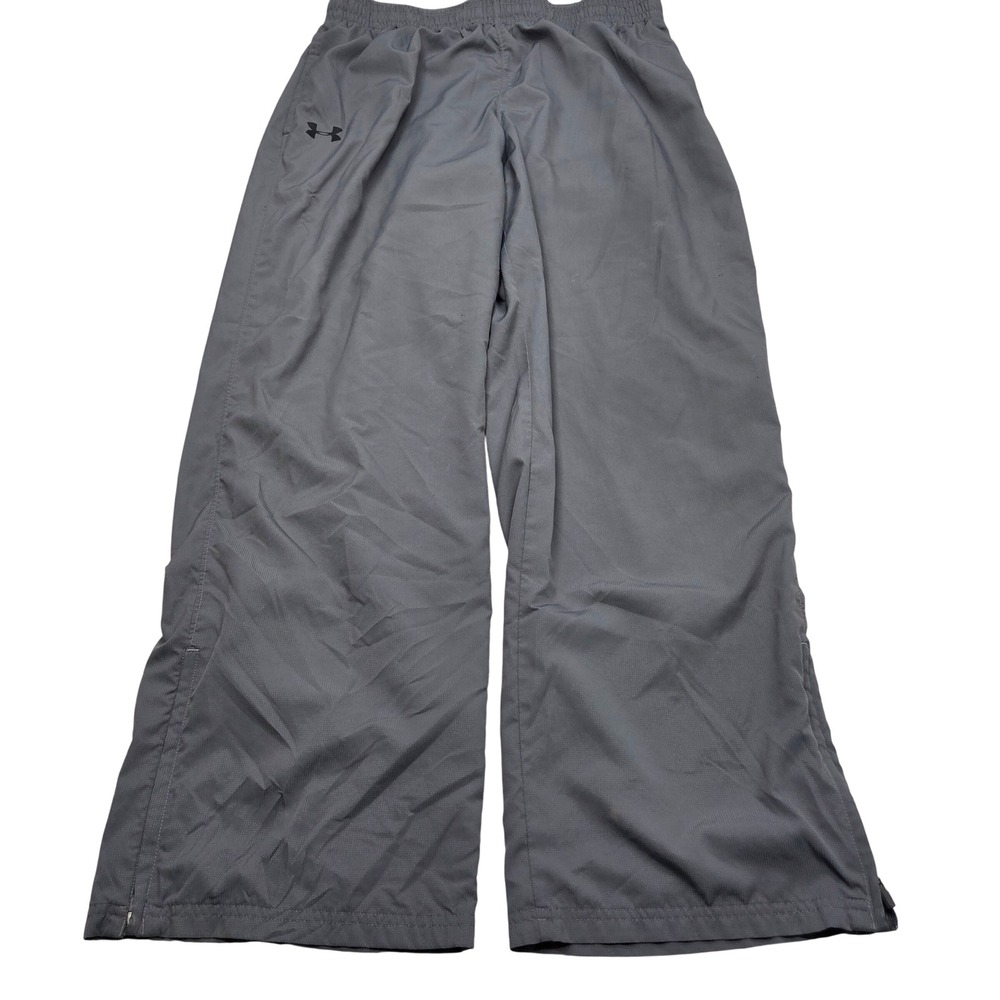Under Armour HeatGear Track Pants Loose Fit Mens XL Grey Zippered Ankle